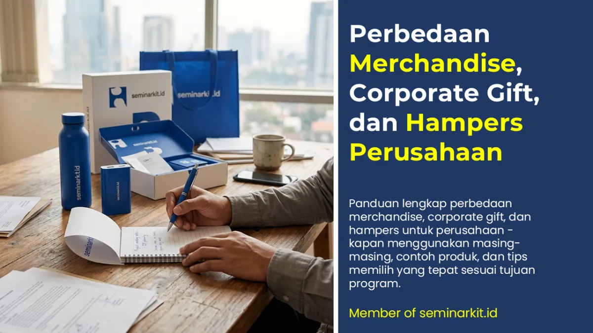 Perbedaan merchandise corporate gift dan hampers